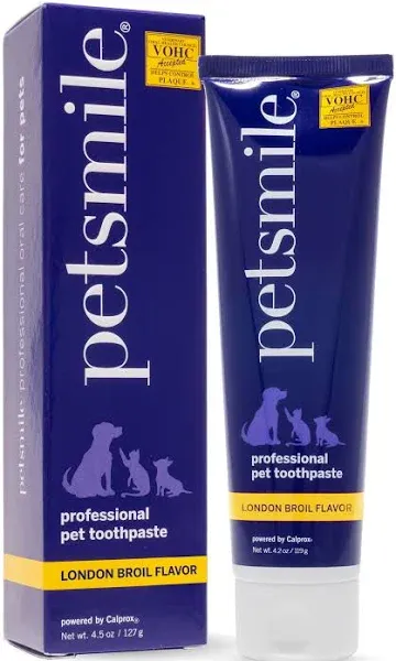 Petsmile Professional London Broil Flavor Pet Toothpaste, 2.5-oz Tube