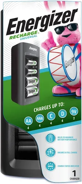 Energizer Family Battery Charger, Multiple Battery Sizes