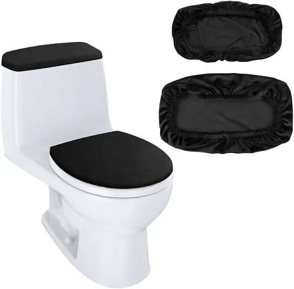 Toilet Lid Cover and Toilet Tank Lid Cover Replacement Toilet Cover with Elastic Bottom for Bathroom Decor Accessories