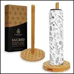 Homeostasis Living | Bamboo Paper Towel Holder Countertop | Natural Wood Paper Towel Holder, Standing Paper Towel Dispenser, Kitchen Organization,