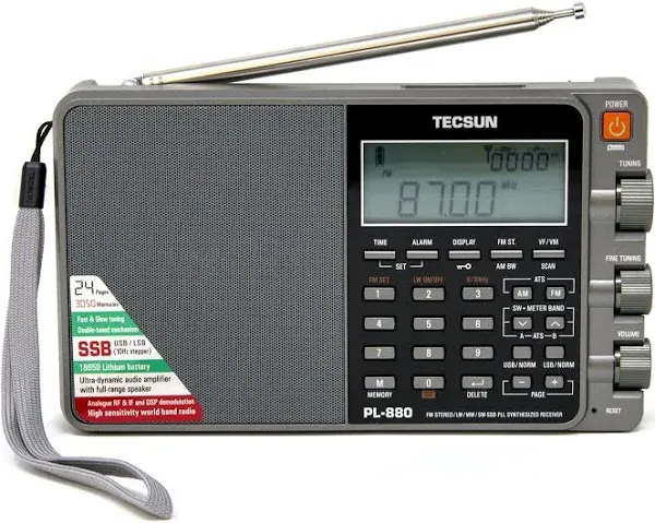 Tecsun PL880 Portable Digital PLL Dual Conversion AM/FM