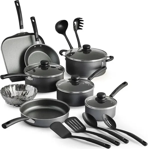 18 Piece Non-stick Aluminum Cookware Set Kitchen Saute Pans Griddle Dutch Oven