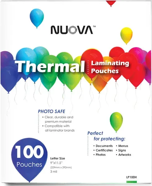 Nuova Premium Thermal Laminating Pouches 9" x