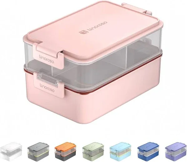 Stackable Bento Box Adult Lunch Box | Meet All You On-the-Go Needs for Meal Prep