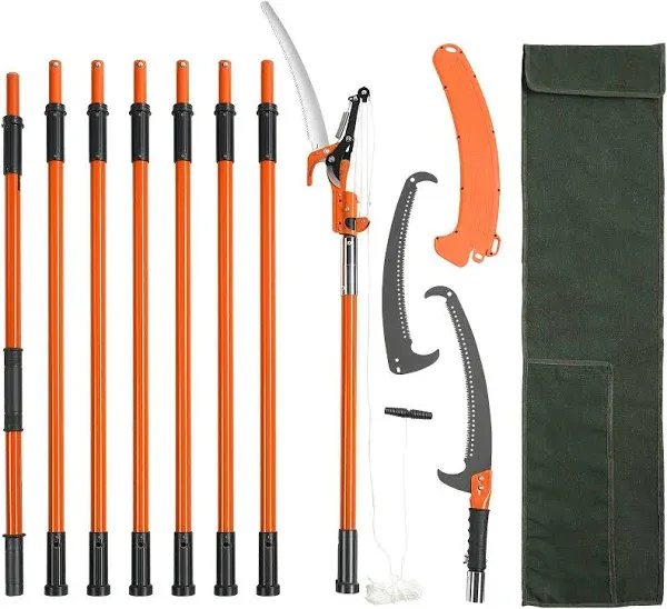 VEVOR Manual Pole Saw. 7.3-27 ft Extendable Tree Pruner