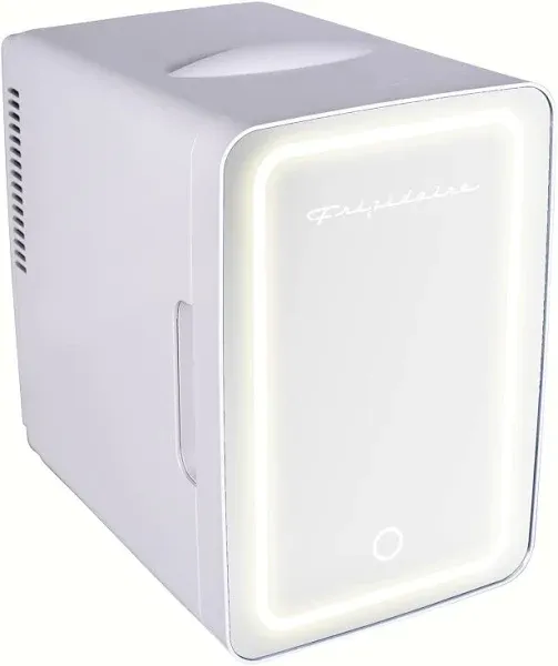 Frigidaire-10L Cosmetics Mini Fridge Vanity Mirror Make-up 14&#034;Lx11&#034;Dx15&#034;H White