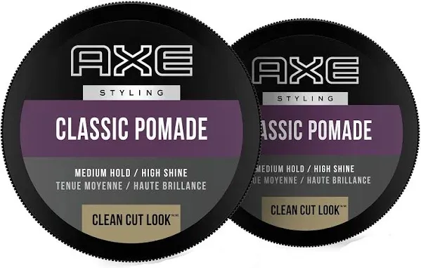 AXE Styling Classic Pomade Clean Cut Look Medium Hold High Shine 2.64 oz