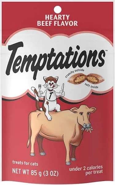 Temptations Hearty Beef Flavor Cat Treats