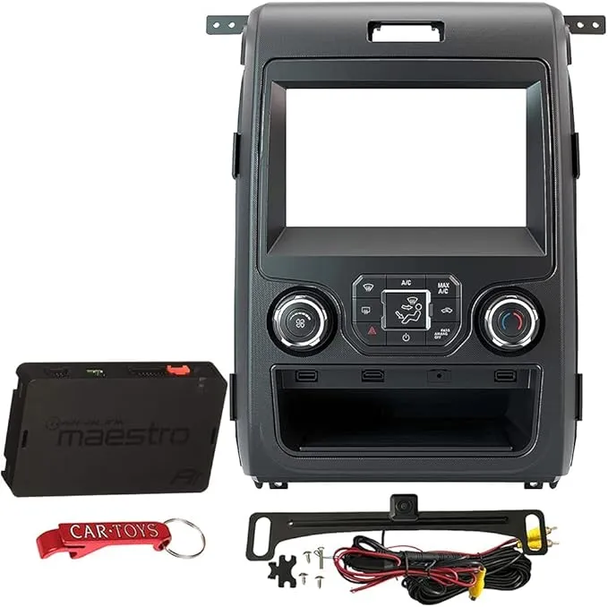 Maestro KIT-F150 Dash Kit and T-Harness Deluxe Bundle with ADS-MRR Module and ACAM4 Backup Camera. Compatible with 2013-2014 Ford F150 Trucks with 4.3 inch Screen, for Aftermarket Stereo Installation