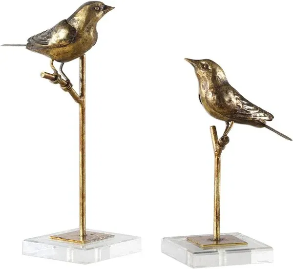  Sculpture, Set/2 in Antiqued Gold Leaf - 251478