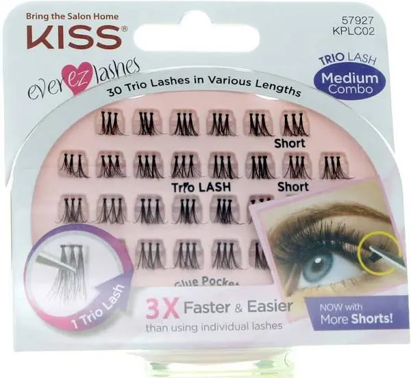 Kiss Ever EZ Trio Lashes Medium Combo