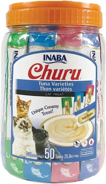 Inaba Churu Tuna Variety Pack 50-Count, Cat Treat