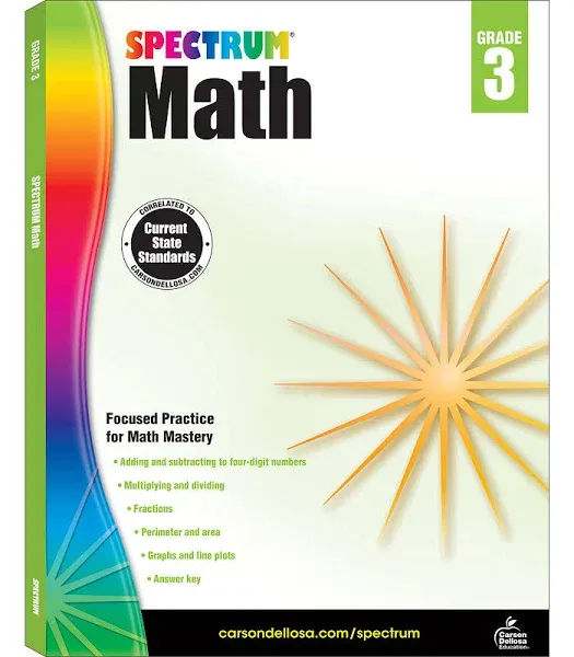 SPECTRUM Math Workbook Grade 3