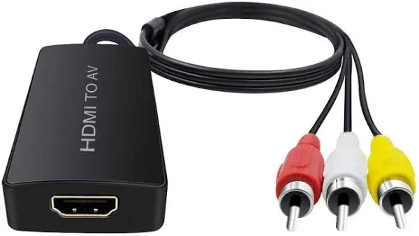 Dingsun HDMI to AV Converter, 1080p RCA Adapter, Black