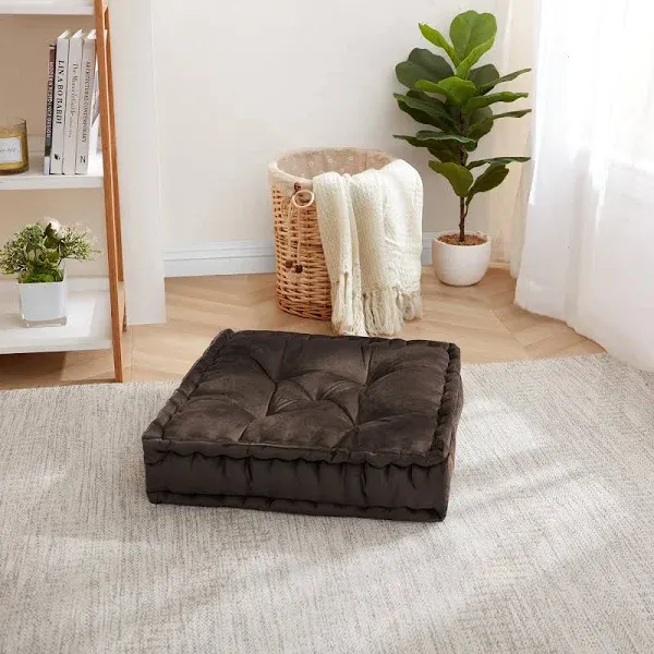 Sweet Home Tufted Square Floor Pillow