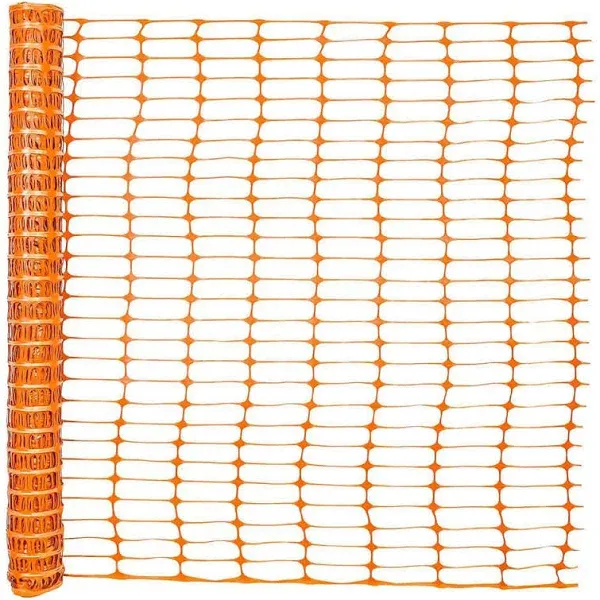 4 ft. X100 ft. Orange Temporary Reusable Plastic Mesh Safety Roll Garden Fence