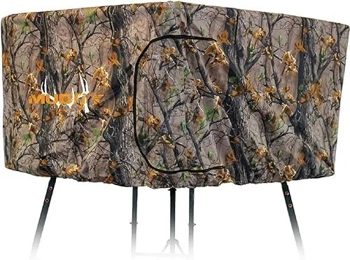 Muddy Quad Blind Kit Elevated Hunting Water-Resistan<wbr/>t Enclosure, Cammo (Used)