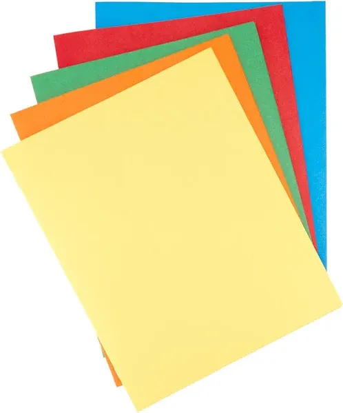 AmazonBasics Twin Pocket File Folders with Fasteners (25-Pack)