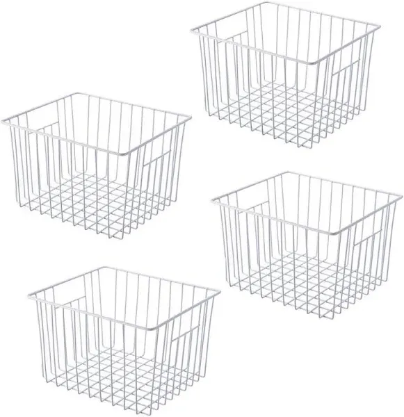 Y.Z.Bros Freezer Organizer Bin, Kitchen Metal Wire Storage Basket, Pantry Cup...