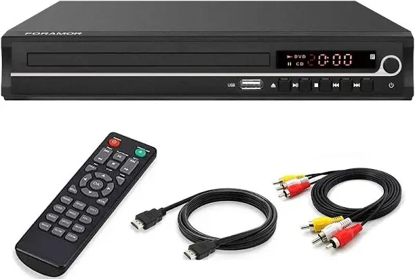 DVD Player,HDMI DVD Player for TV Support 1080P Full HD with HDMI Cable Remot...