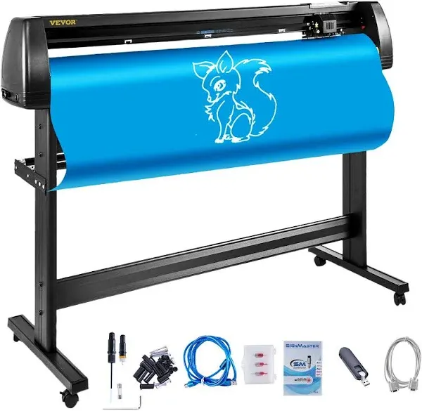 VEVOR 53 Inch Vinyl Cutter,1350mm Cutting Plotter,LCD Display Vinyl Cutter Plotter Vinyl Plotter Cutter Machine Signmaster Software Sign Making