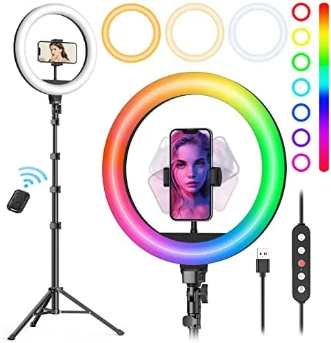 Selfie Ring Light 10&#034; w Tripod &amp; Phone Holder