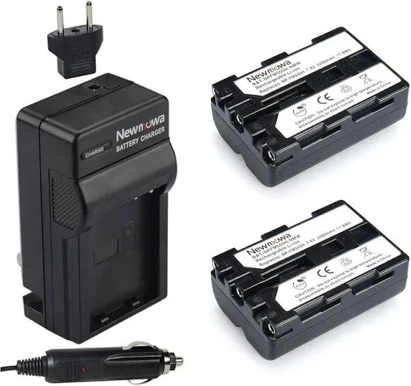 2 x Battery +Charger for NP-FM500H Sony Alpha SLT-A77V SLT-A57 A99 II Camcorder