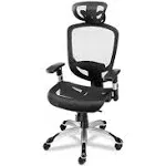 Union & Scale Flexfit Hyken Mesh Task Chair, Supports Up to 300 lbs, 17.24" to 20.98" Seat Height, Black Seat, Black Back.Silver Base