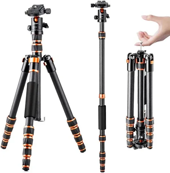 K&F Concept BA225 Carbon Fiber Tripod with Ball Head