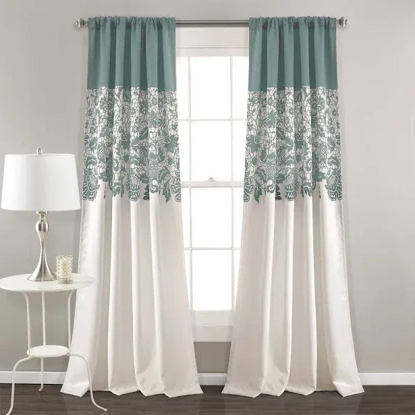 Estate Garden Print Room Darkening Window Curtain Set