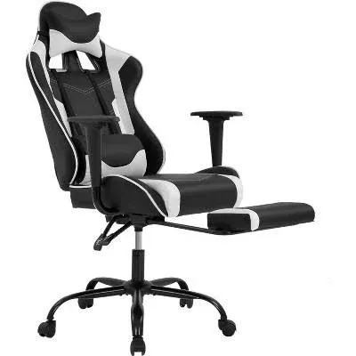 BestOffice White Office Chair High Back Computer Racing Gaming Chair Ergonomic Chair