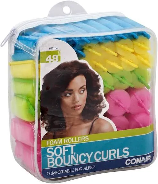 Conair Rollers, Foam, Body & Bounce, 48 pieces