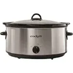 Crock-Pot 8.0-Quart Slow Cooker, Manual, Stainless Steel