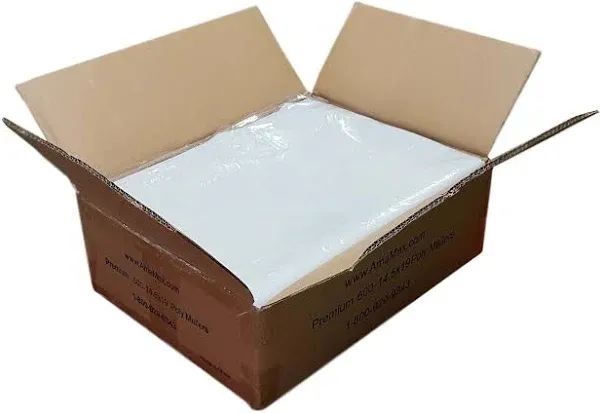 Imbaprice 500 Premium Matte Finish White Poly Mailers Envelopes Bags