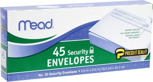 Mead Envelopes Security