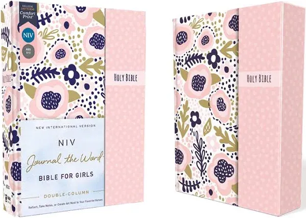 NIV Journal the Word Double-Column Bible for Girls---hardco<wbr/>ver, pink with