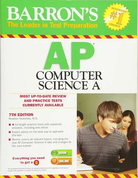 Barron&#039;s AP Computer Science A, 7th Edition - 1438005946, paperback, MS