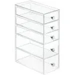 iDesign Clarity Plastic Cosmetic 5-Drawer Organizer