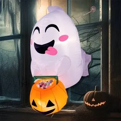 Syncfun 4.5-ft Hanging Lighted Ghost Inflatable