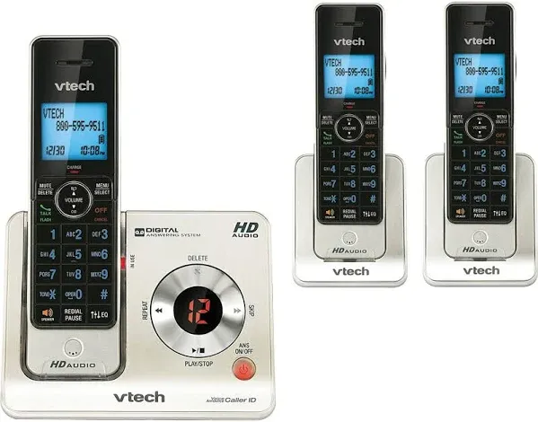 Vtech LS6425-3 DECT 6.0 Cordless Voice Announce Answering System