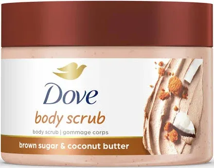 Dove Scrub Brown Sugar &amp; Coconut Butter for Silky Smooth Skin Body Scrub Exfolia