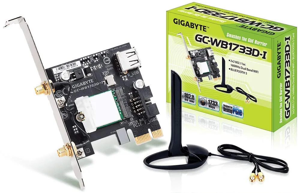 GC-WB1733D-I Bluetooth 5/WiFi AC 9260/160MHz Dual Band Expansion Card