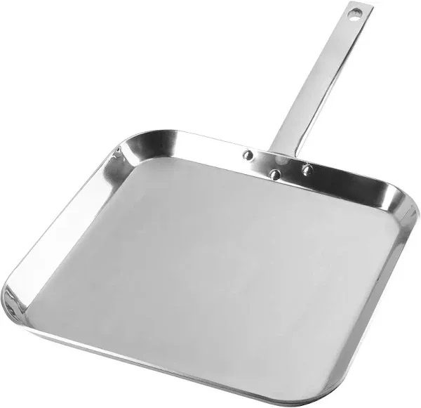 B&F Chef's Secret by Maxam 11" T304 High-Quality Stainless Steel Square Griddle