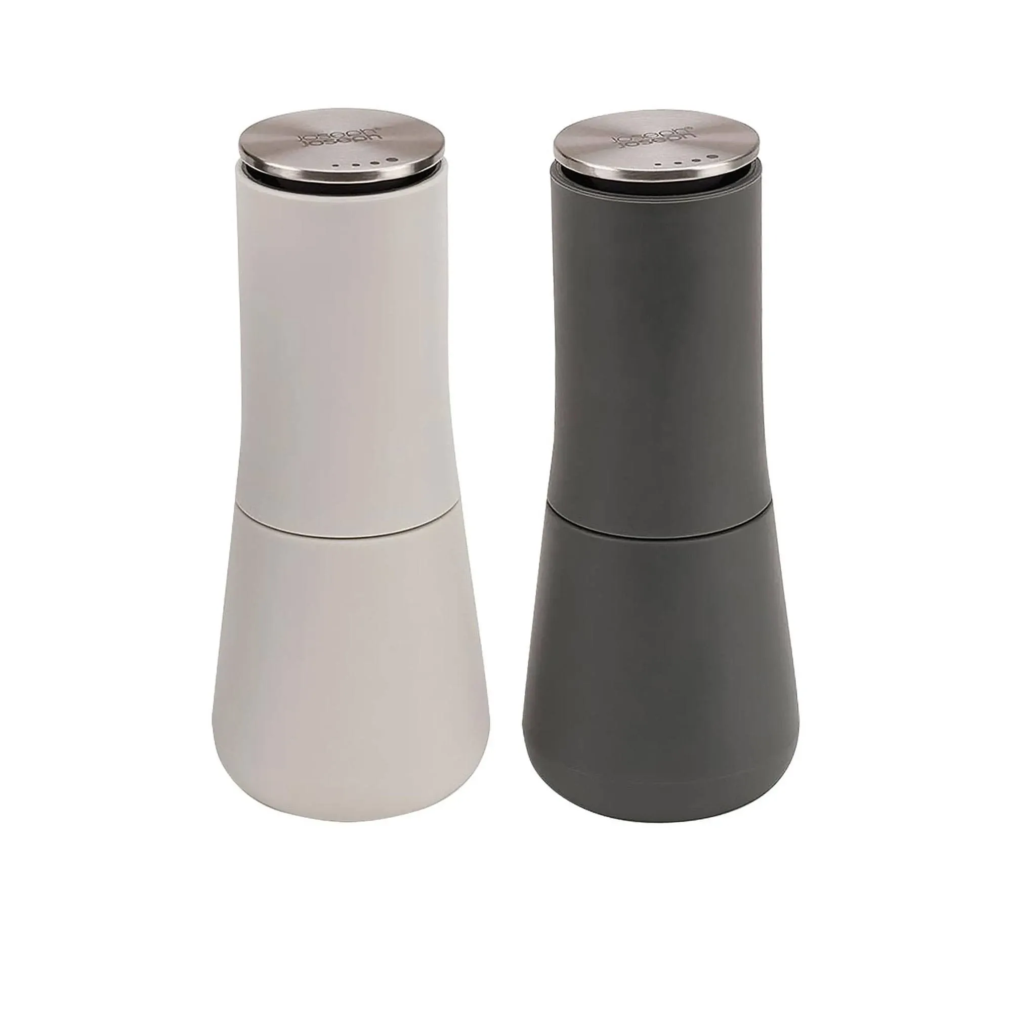 Joseph Joseph Milltop Salt and Pepper No-Spill Mill Set Dark Grey / Light Grey