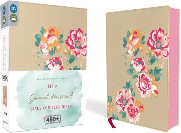 NIV, Journal the Word Bible for Teen Girls, Red Letter Edition: Includes Over 450 Journaling Prompts!