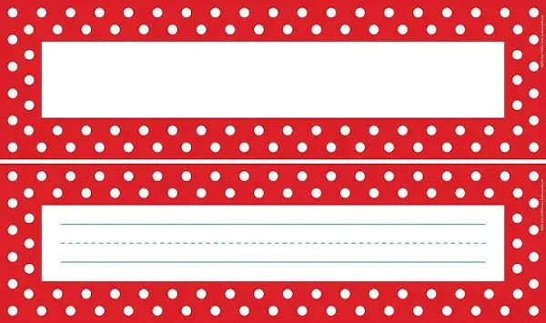 Barker Creek Double-Sided Red & White Dot Bulletin Board Signs