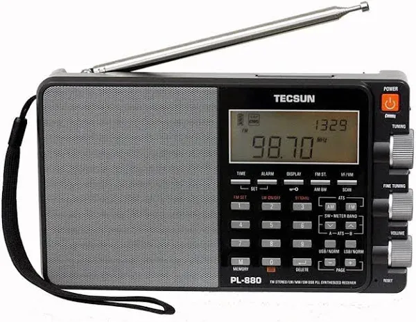 Tecsun PL880 Portable Digital PLL Dual Conversion AM/FM Longwave & Shortwave Radio