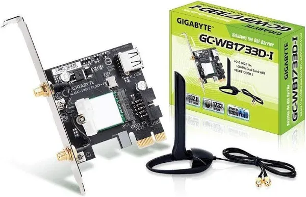 NEW Gigabyte GC-WB1733D-I IEEE 802.11ac Bluetooth 5.0 Wi-Fi/Bluetoot<wbr/>h Combo