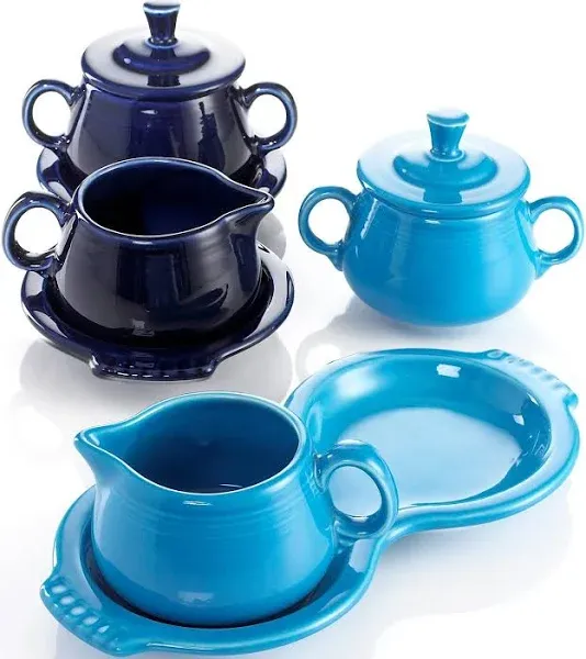 New Retired 4-Piece Sugar Bowl and Creamer Set with Tray