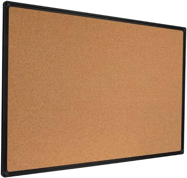 Cork Board Bulletin Board for Wall, 24&#039;&#039;X36&#039;&#039;, Black Frame, Wall Mounted Decorat